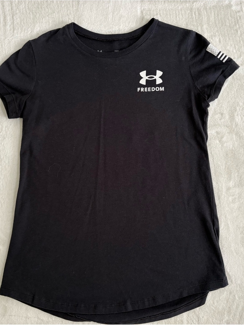 Under Armour Black Short Sleeve 'Freedom' Tee for Kids